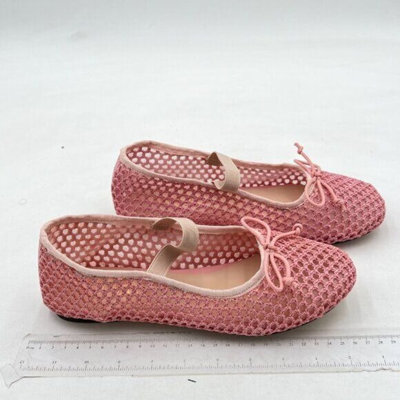 Miss left Pink Braid Girls Adorable Round Toe Mary Jane Flats Bowknots Shoes - Picture 4 of 8